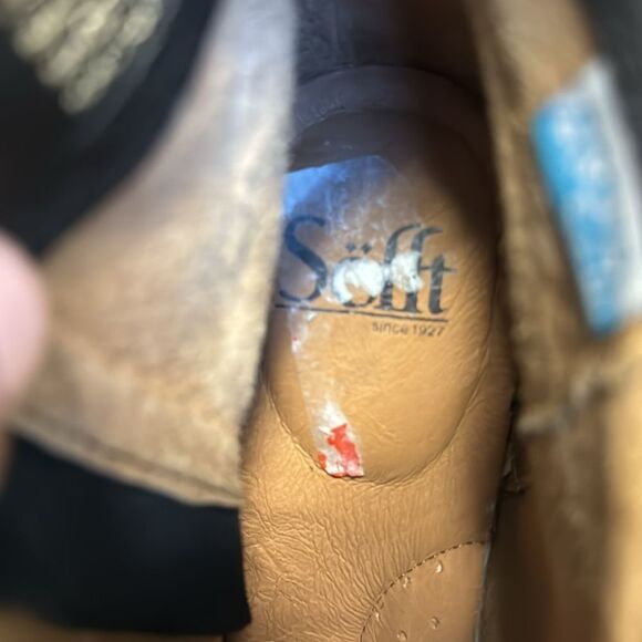 Söfft Emeline Black Waterproof Italian Suede Wedge Ankle Boot Size 10 - Picture 10 of 12